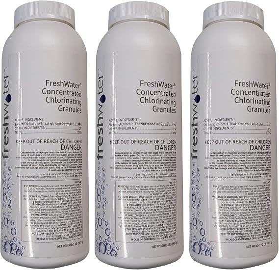 Hot Spring 80021 Conc Chlorinating Granular 2 LBS 3PK, White
