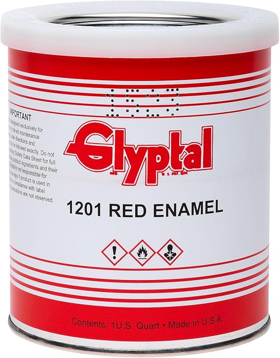 Glyptal 1201Q - Insulating Enamel Paint, Corrosion And Moisture Resistant, Red, 1 Quart, 1201 Series