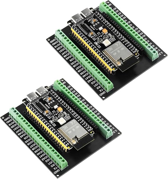 diymore 2 Set ESP32-S3 DevKitC-1 N16R8 Module, with Expansion Board for ESP32 S3 1-N16R8 Development Board with WiFi, Bluetooth 5.0, for ESP32 USB C Connectable Antenna