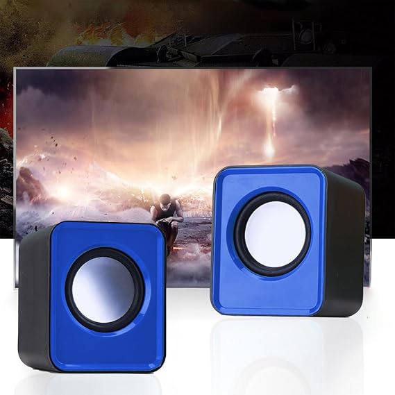 Multimedia Mini Speaker Pair Wired Computer Speakers for Desktop Pc Laptop