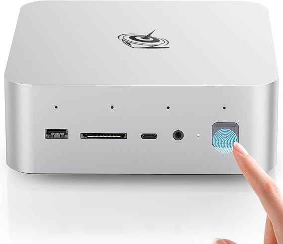 Beelink GTI14 AI Mini PC, Intel Core Ultra 9 185H (16T/22C, up to 5.1GHz), 64GB DDR5 2TB PCIe4.0 SSD Mini Desktop Computer, Dual 2.5G LAN/Fingerprint Sensor/WiFi 7/ BT5.4/USB4.0/ 145W PSU Gaming PC