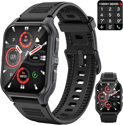Smart Watch for Men Tracker,1.83 Outdoor Sports Smartwatch with AnswerMake Call,Fitness Watch,B-lood Oxygen,Heart Rat and S-leep Monitor Compatible with iPhone and Android Phones