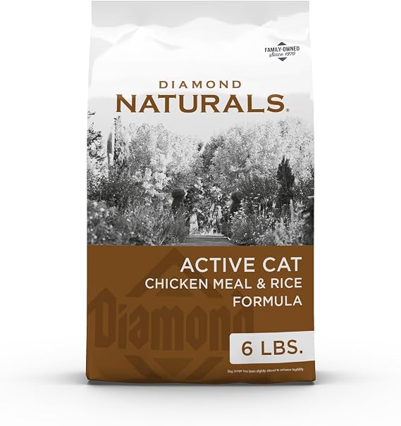 Diamond Naturals Active Kitten, Adult & Senior Cat Food, Chicken Meal, 6lb