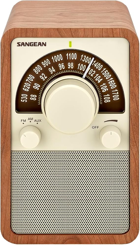 Sangean WR-15WL AM/FM Table Top Wooden Radio, Walnut
