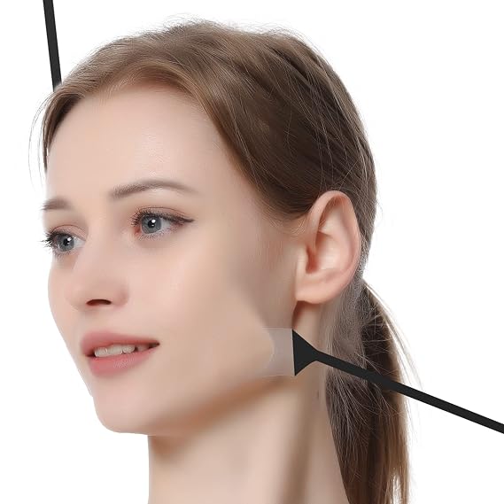 Face Lift Tape Invisible, Ultra-Thin V-Face Tightening Stickers for Instant Lift, [4 Black Bands + 20 Tapes] Anti-Wrinkle Patches for Facial Neck Wrinkles & Saggy Skin