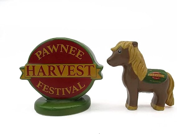 Silver Buffalo Parks and Recreation Lil Sebastian Pawnee Harvest Festival Ceramic Salt and Pepper Shaker
