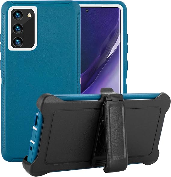 Galaxy S20 FE Case,Drop Protection Full Body Rugged Heavy Duty Case,Shockproof/Drop/Dust Proof 3-Layer Protective Durable Cover for Samsung Galaxy S20 FE 2020 Release (Light Blue with Belt Clip)