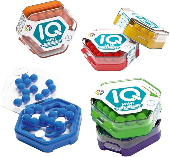 Smart Games - Iq Mini Hexpert | Jigsaw Puzzles Kids & Adults | Kid Game 7 Years Or Over | Wit Games | Travel Games For Kids | Random Color