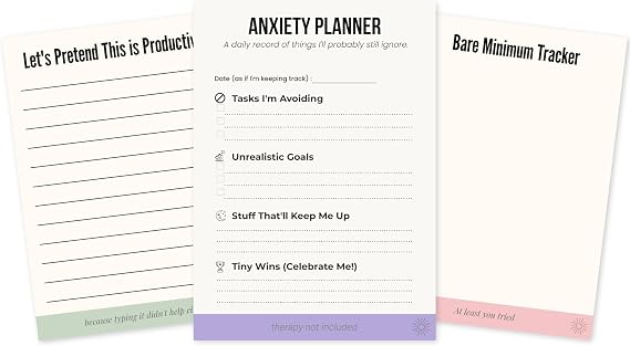HOTZ Funny Work Notepad Set, Sarcastic Tear-Off Tracker for Office Gift