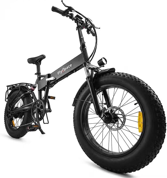 Electric Assisted Bicycle, Aluminum Frame, 350 W, Large Capacity, 10.4 Ah, Folding Bicycle, Lightweight, Shockproof and Durable Aluminum/Torque, Black