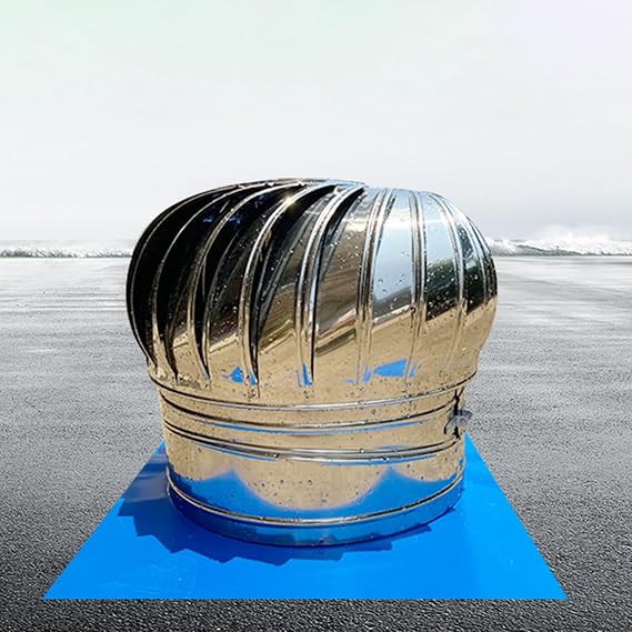 Stainless Steel Roof Ventilator, Wind-Driven Turbine Exhaust Ventilator/Roof Cap Vent/Attic Air Vent Ventilating Fan, Non Power Roof Ventilator (Size : 500MM/19.6IN)