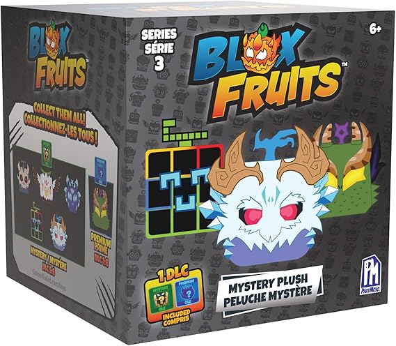 Blox Fruits — ミステリーデラックスぬいぐるみ — アソート—シリーズ3 — 8インチソフトぬいぐるみ — DLCコード付き — PhatMojoの公式ライセンス玩具。