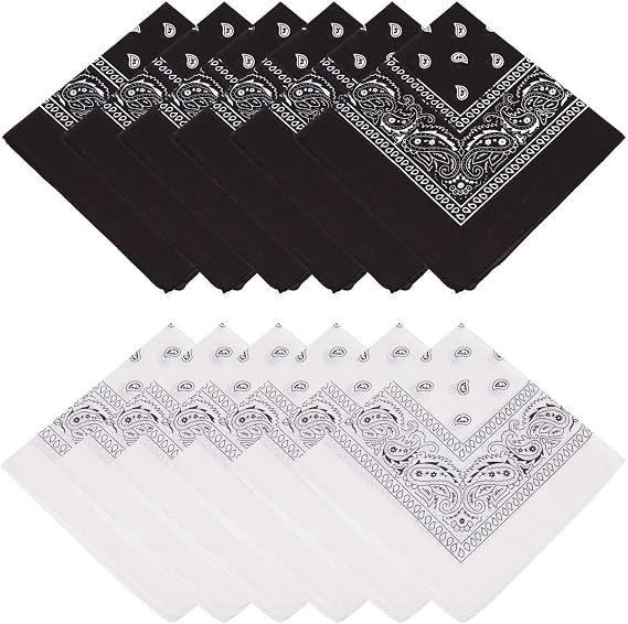 MissShorthair Bandana for Men Novelty Paisley Multi-Purpose 100% Cotton Headbands for Women