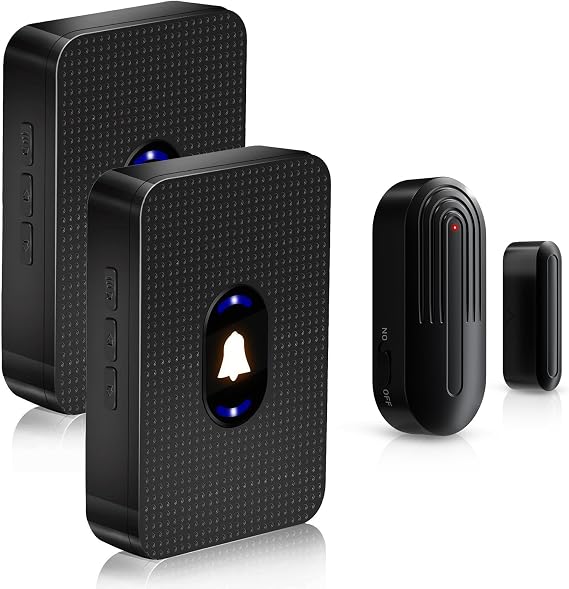DAYTECH Wireless Door Sensor Alarm 2 Receivers & 1 Sensor