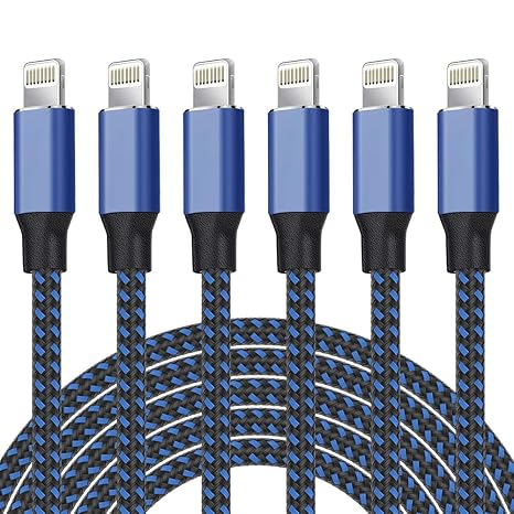 iPhone Charger [Apple MFi Certified] Lightning Cable 6PACK-3/3/6/6/6/10 FT