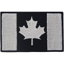 Tactical Canada Flag Patch Embroidered Morale Applique Fastener Hook & Loop Emblem