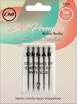 Clover 9134 Best Premium Machine Needles Anti- Glue