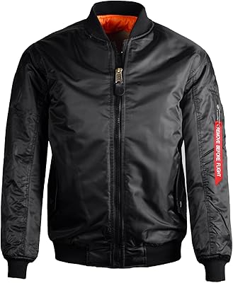 Guytalk Mens Reversible Flight Bomber Jacket