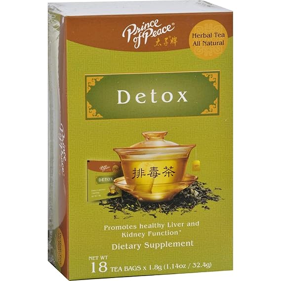 Prince of Peace Detox Tea, 4 Pack - 18 Tea Bags Each Herbal Detox Tea Prince of Peace Traditional Medicinal Tea Herbal Tea Bags Detox Herbal Tea Supplement (4 Pack)