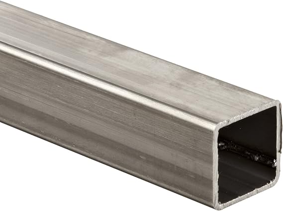 A500/A513 Carbon Steel Tube-Square, Unpolished (Mill) Finish, Hot Rolled, ASTM A500, 3.5" Height, 0.25" Wall Thickness, 12" Length, OnlineMetals