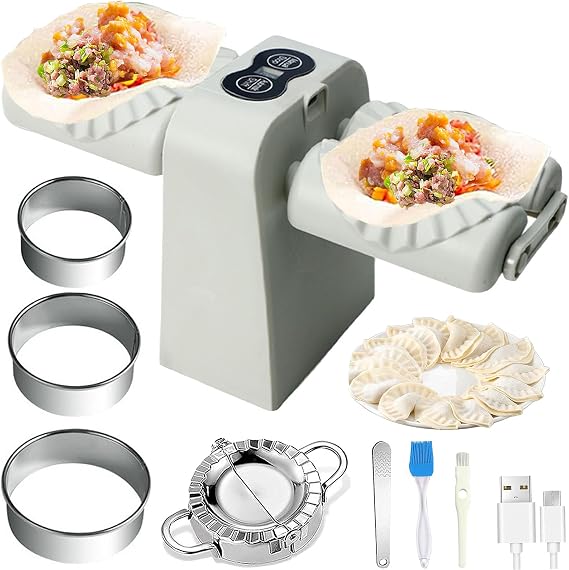 Brand Electric Dumpling Maker, Double Head Automatic 2 Modes Rechargeable