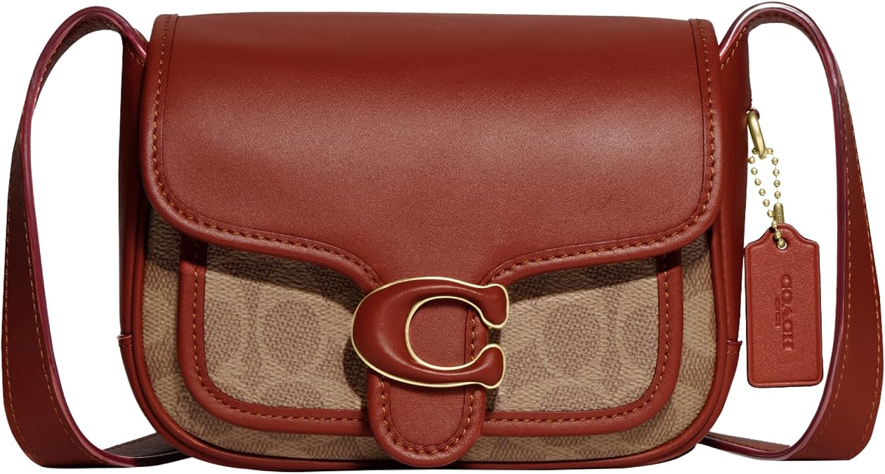 COACH Coated Canvas Signature Tabby Messenger 19, Tan Rust, Tan Rust, One Size