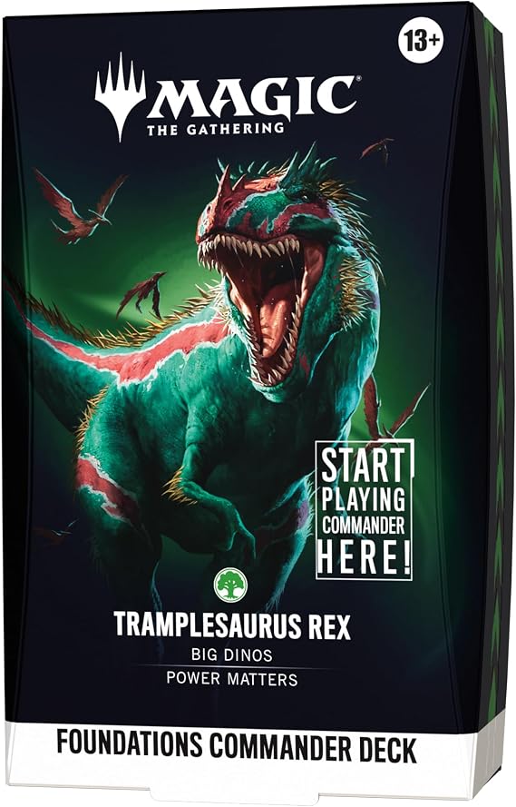 Magic: The Gathering Foundations Commander Deck - Tramplesaurus Rex | 100-Card Deck + Accessories