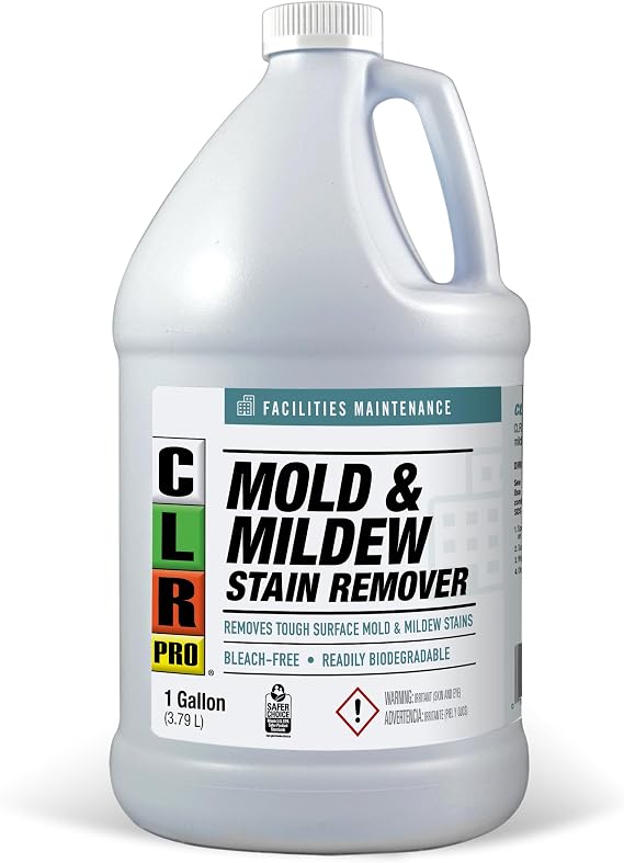CLR PRO Heavy Duty Mold and Mildew Stain Remover, 1 Gallon Bottle