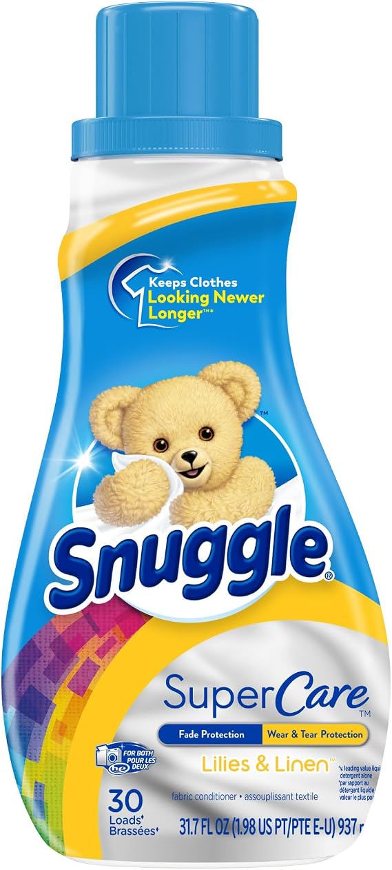 Snuggle SuperCare Liquid Fabric Softener, Lilies and Linen, 31.7 Ounce, 30 Loads