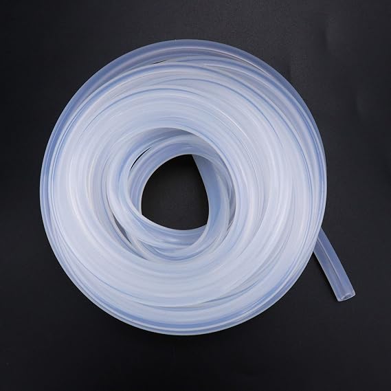 1/4" ID Silicone Tubing, 1/4" ID x 3/8" OD Food Grade Clear Pure Silicon Tube, Flexible Thick High Temp for Home Brewing Pump Transfer, 16.4 Ft Length