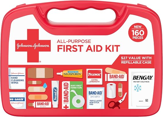 BAND-AID Brand All-Purpose Portable Compact First Aid Kit, 160 Piece