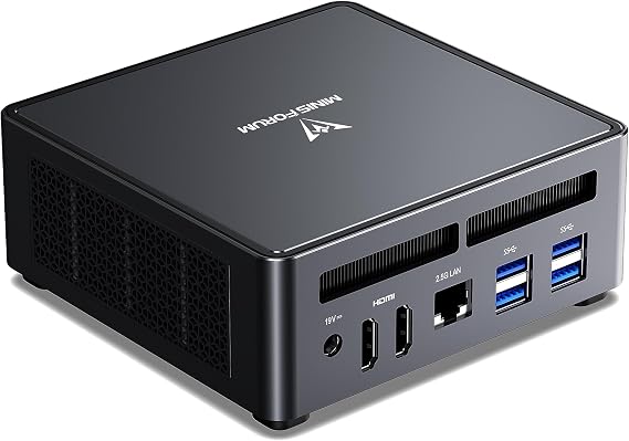 MINISFORUM Venus UM790 Pro Mini PC AMD Ryzen 9 7940HS up to 5.2 GHz 32 GB DDR5 1TB SSD with AMD Radeon 780M, 4X USB3.2, 2X USB4, 2xHDMI 2.1, 2X PCIe4.0, Wi-Fi 6E/BT5.3, RJ45 2.5 G
