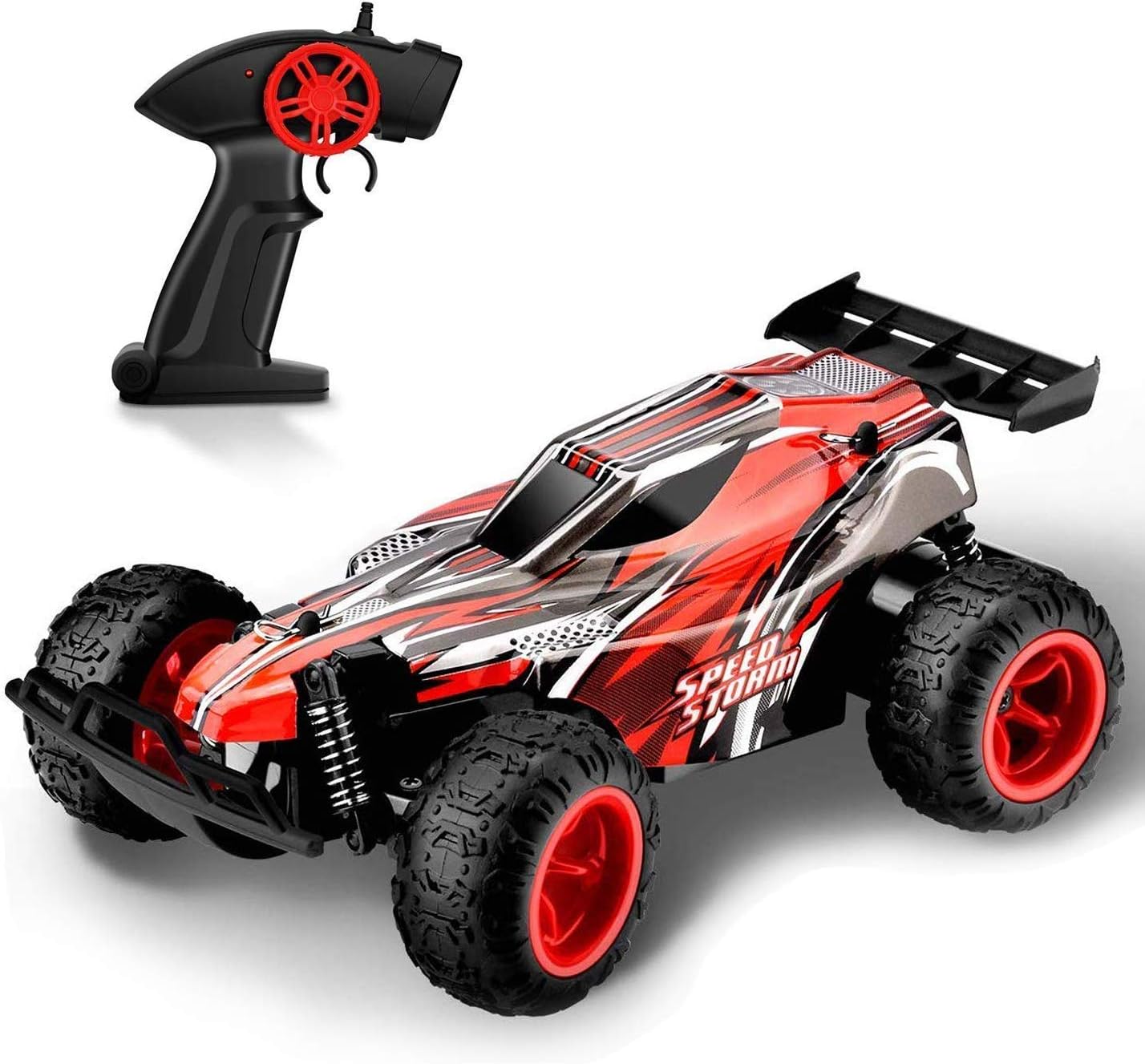 Rabing Remote Control Car, 2.4Ghz High Speed Racing RC Car, 122 Toys Vehicle Car with Rechargeable Betteries, Gift For Boys Girls, Reds Standard Edition