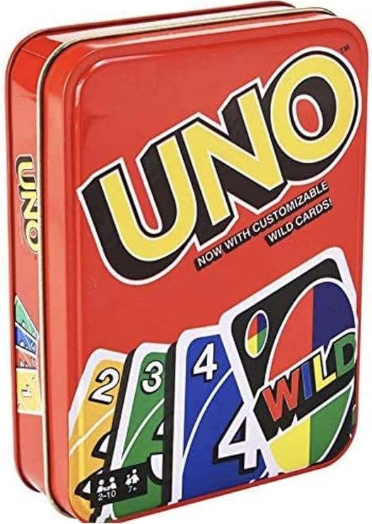 Mattel Games UNO Deluxe Card Game for with 112 Card Deck, Scoring Pad and Pencil, Kid Teen & Adult Game Night for 2 to 10 Players, Makes a Great Gift for 7 Year Olds and Up