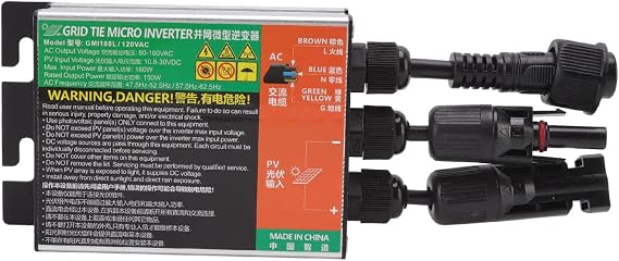 Grid Tie Micro Inverter 10.8V30V DC to AC Solar Microinverter Inverter (GMI-180L-AC110V)