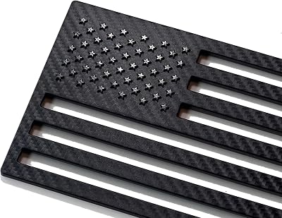 3D Carbon Pattern American Flag Emblem Decal Stickers 1 Pair, 5 x 3 Premium Car Truck SUV Badges with Strong Adhesive, Weatherproof & UV