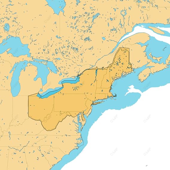 C-MAP Reveal Lakes - US Lakes North East, Map Card for Marine GPS Navigation