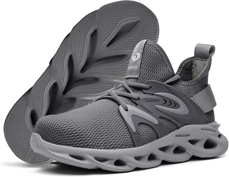 DRKA Men's Indestructible, Steel Toe Kevlar Safety Sneakers - Breathable, Lightweight Work Shoes with Arch Support