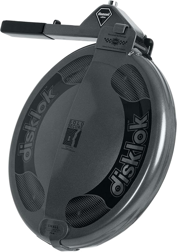Disklok Diamond Security Edition Car Steering Wheel Full Cover Anti- Angle Grinder Anti-Theft Lock Police Approved Including Case & Cover (Diamond Edition Anthracite, Small 35cm-39cm)