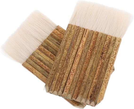 2pcs Bamboo Hake Blender Brushes for Watercolor and Gluing