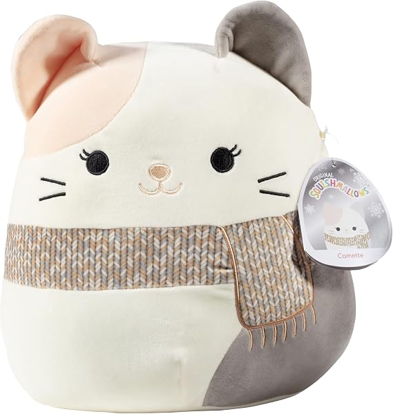 Squishmallows 12-Inch Camette The Cat - Official Jazwares Plush - Collectible Soft & Squishy Kitty Stuffed Animal Toy - Add to Your Squad - Gift for Kids, Girls & Boys