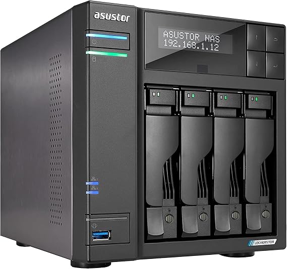 ASUSTOR AS6704T 4 Yuvalı NAS Depolama Cihazı, Intel N5105, 4GB DDR4, 2.5GbE, USB 3.2