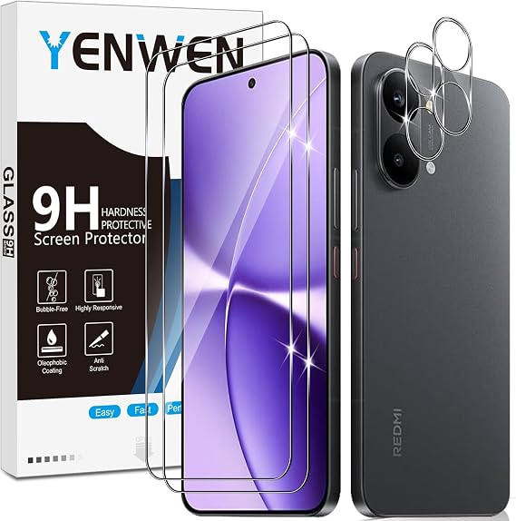 Screen Protector for Xiaomi POCO X8 Pro Max 5G, 2 Pack of Tempered Glass with 2 Camera Protection, 9H Hardness Protective Glass Phone Film HD Clear
