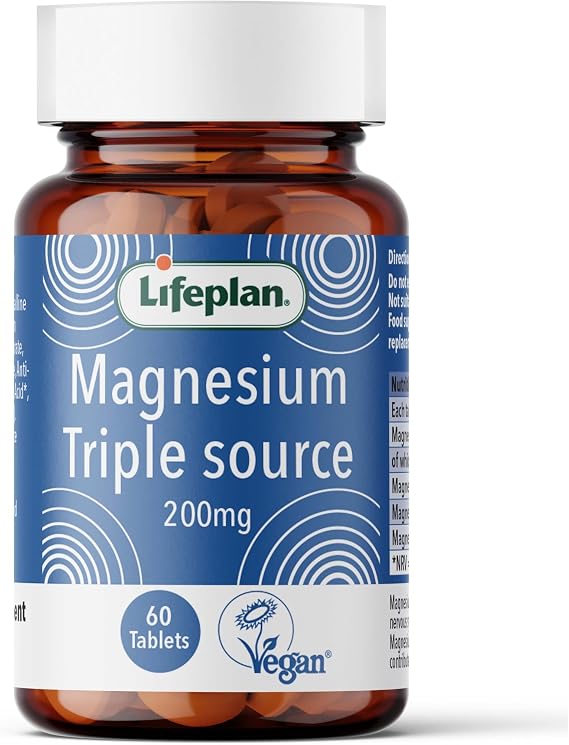 Lifeplan Magnesium Triple Source Supplement 200mg - 60 Tablets - 220 Grams