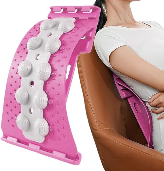 4-Level Adjustable Lumbar Board, Multi-Level Backs Stretcher, Lumbar Back Stretcher, Ergonomic Lumbars Support Stretchers, Back Arch with, for Spinal Correction Muscle Shoulder Relaxation
