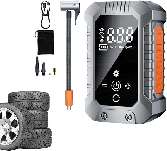 Air Pump for Car Tires with Digital Pressure Gauge