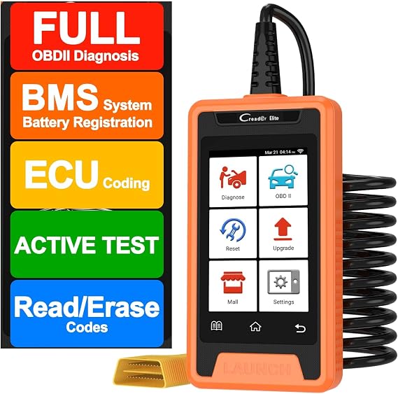 Launch Diagnostic Scanner Tool for BMW, 2024 Enhanced Multi-System OBD2 Scanner, Auto Fault Code Reader with Bi-Directional Control & Battery Registration for BMW After 1996