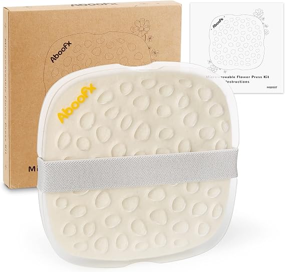 Aboofx Microwave Flower Press Kit, 6.3" Quick Drying Pressed Flower