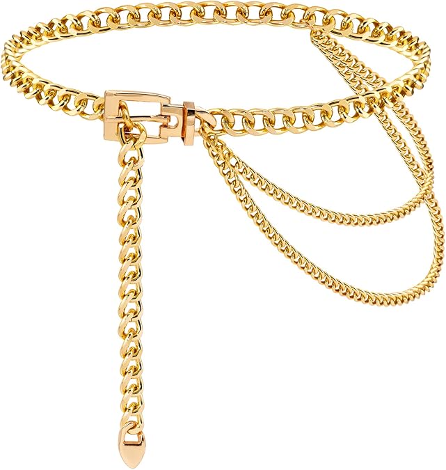 Chain Belts for Women Multi Layer Waist Chain Body Belly Jewelry for Her