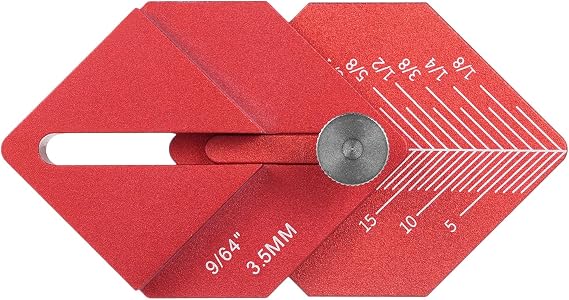 Woodworking Measuring Ruler Trim Carpentry Tools Finishing Work Multi-Tool for Measuring and Marking Short Offsets,CNC-Machined Marking Ruler